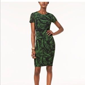 MICHAEL Michael Kors Studded Palm Print Dress